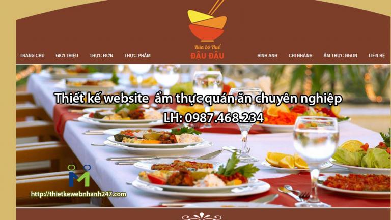 Giao diện website nhà hàng cao cấp thiết kế bởi Expro Việt Nam, có hiệu ứng animation, thanh toán điện tử và quản lý đơn hàng tiện lợi.
