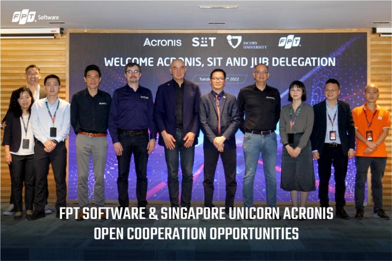 FPT Software ký kết hợp tác công nghệ với Acronis và các đối tác xuát khẩu phần mềm quốc tế tại sự kiện chào đón phái đoàn Singapore.