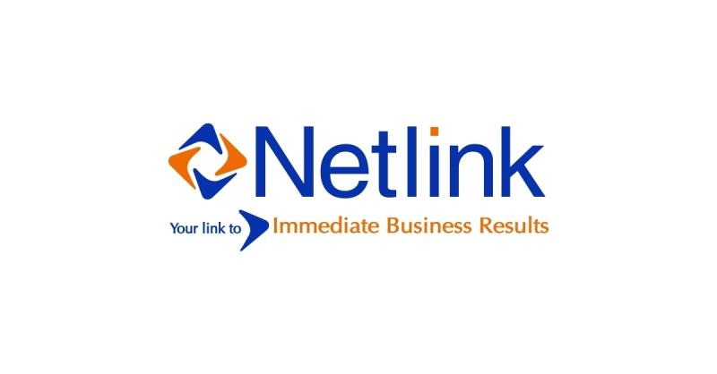 Logo công ty Netlink cùng slogan “Your link to Immediate Business Results”.