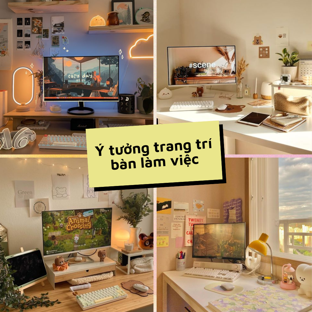 Đồ decor bàn làm việc tại nhà